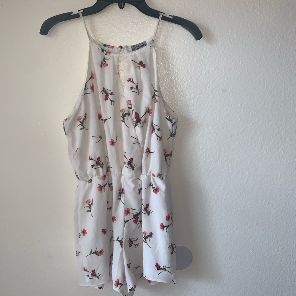 White floral romper